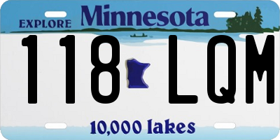 MN license plate 118LQM