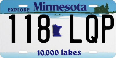 MN license plate 118LQP
