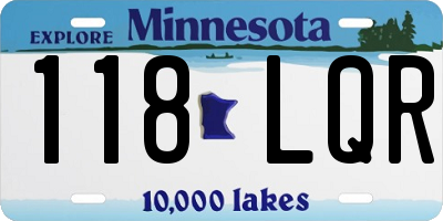 MN license plate 118LQR