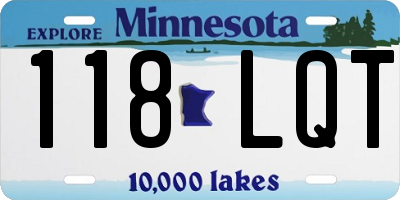 MN license plate 118LQT