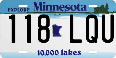 MN license plate 118LQU