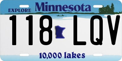 MN license plate 118LQV