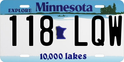 MN license plate 118LQW