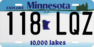 MN license plate 118LQZ