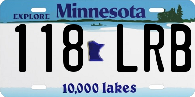 MN license plate 118LRB