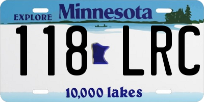 MN license plate 118LRC