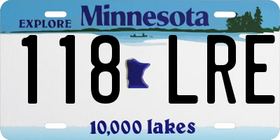 MN license plate 118LRE