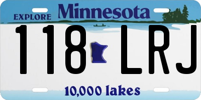 MN license plate 118LRJ