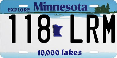 MN license plate 118LRM