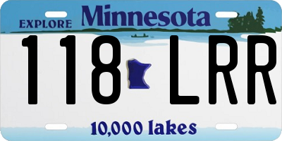 MN license plate 118LRR