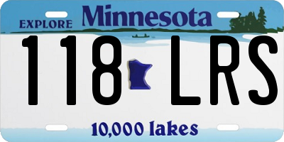 MN license plate 118LRS