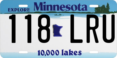 MN license plate 118LRU