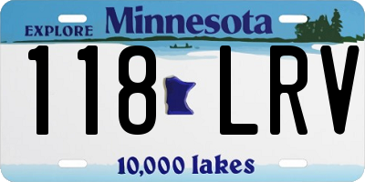 MN license plate 118LRV
