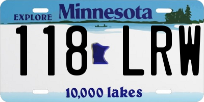 MN license plate 118LRW