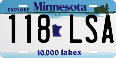MN license plate 118LSA