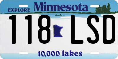 MN license plate 118LSD