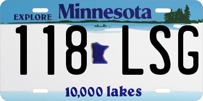 MN license plate 118LSG