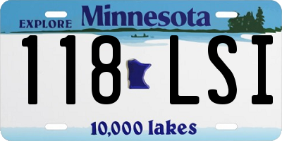MN license plate 118LSI
