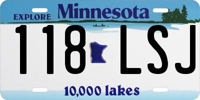 MN license plate 118LSJ