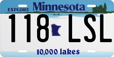 MN license plate 118LSL