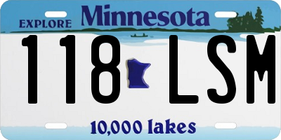 MN license plate 118LSM