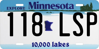 MN license plate 118LSP