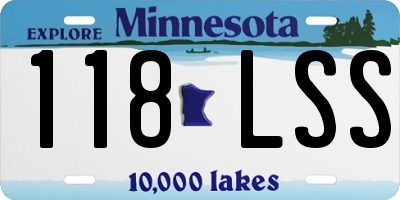 MN license plate 118LSS
