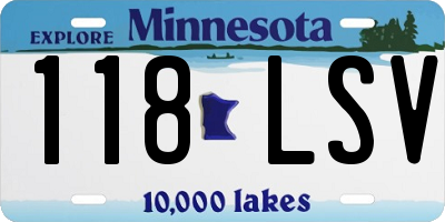 MN license plate 118LSV
