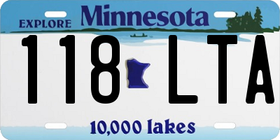 MN license plate 118LTA