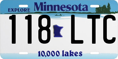 MN license plate 118LTC