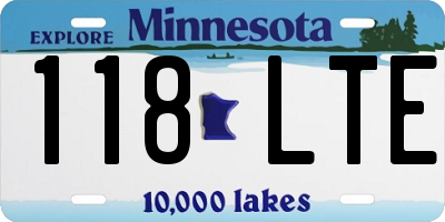 MN license plate 118LTE