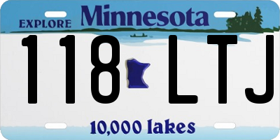 MN license plate 118LTJ