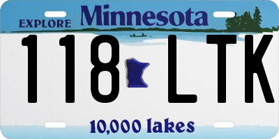 MN license plate 118LTK