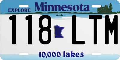 MN license plate 118LTM