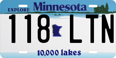 MN license plate 118LTN