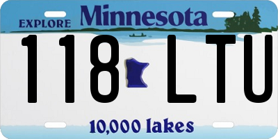 MN license plate 118LTU