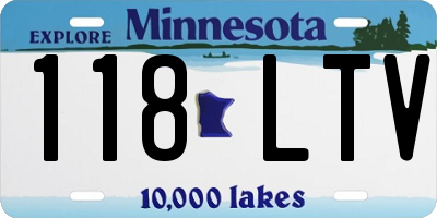 MN license plate 118LTV