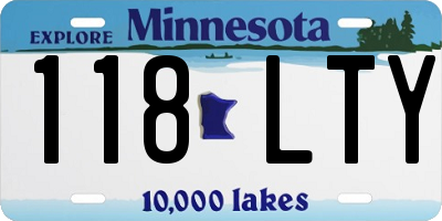 MN license plate 118LTY