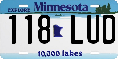 MN license plate 118LUD