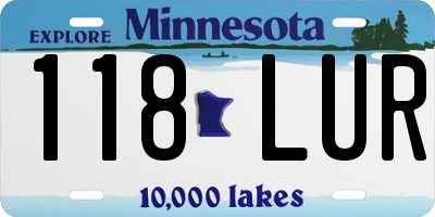 MN license plate 118LUR