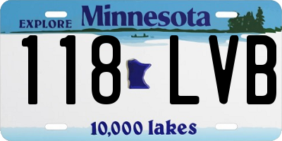 MN license plate 118LVB