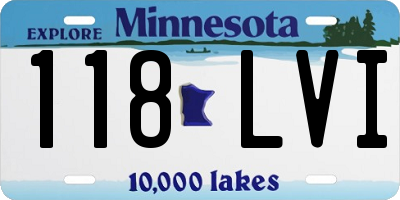 MN license plate 118LVI