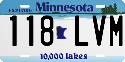 MN license plate 118LVM