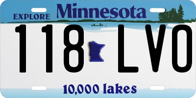 MN license plate 118LVO