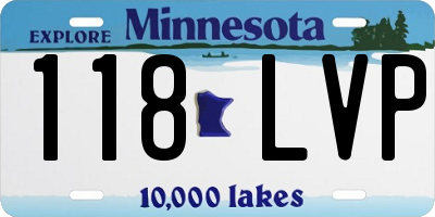 MN license plate 118LVP