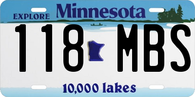 MN license plate 118MBS
