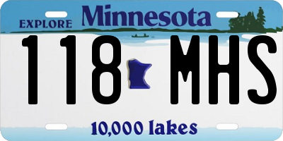 MN license plate 118MHS
