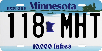 MN license plate 118MHT