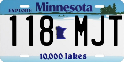 MN license plate 118MJT