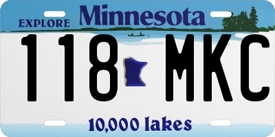MN license plate 118MKC